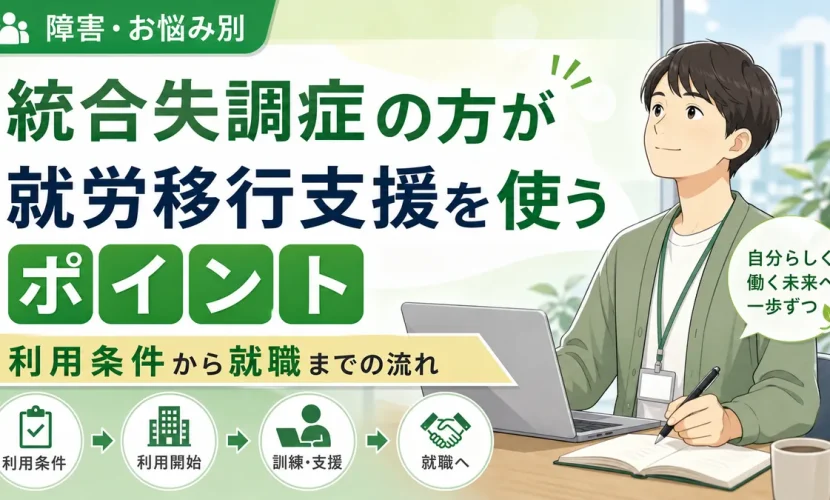 統合失調症の方が就労移行支援を使うポイント｜利用条件から就職までの流れ