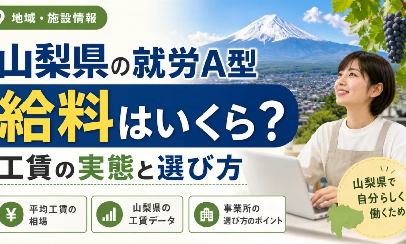 山梨県の就労A型給料はいくら？工賃の実態と選び方