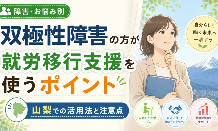 双極性障害の方が就労移行支援を使うポイント｜山梨での活用法と注意点