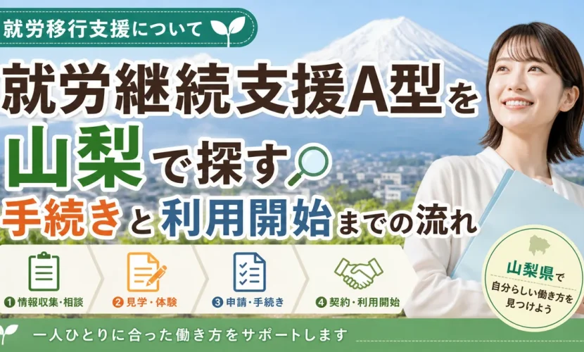 就労継続支援A型を山梨で探す手続きと利用開始までの流れ