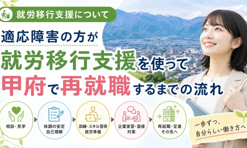 適応障害の方が就労移行支援を使って甲府で再就職するまでの流れ