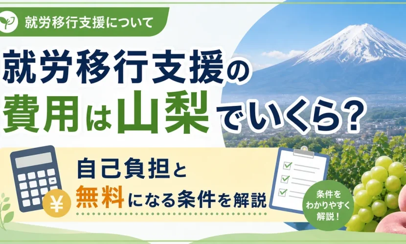 就労移行支援の費用は山梨でいくら？自己負担と無料になる条件を解説