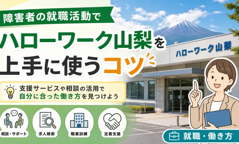 障害者の就職活動でハローワーク山梨を上手に使うコツ