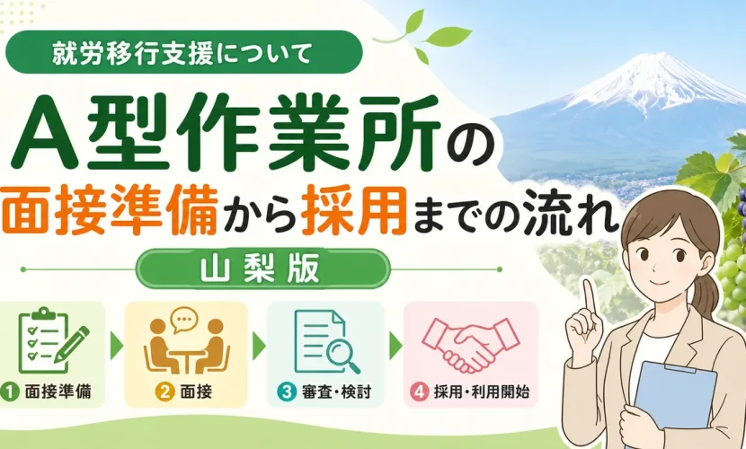 A型作業所の面接準備から採用までの流れ｜山梨版