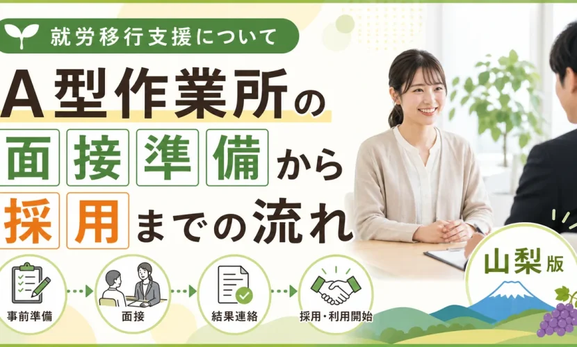 A型作業所の面接準備から採用までの流れ｜山梨版