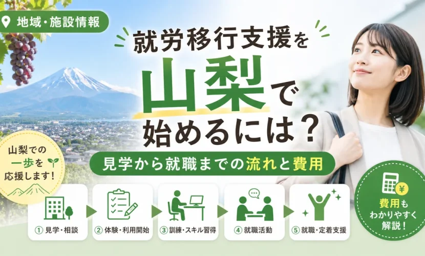 就労移行支援を山梨で始めるには？見学から就職までの流れと費用